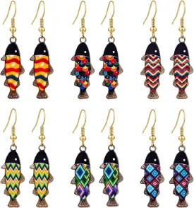 6 pairs Goldfish Earrings for Women Colorful Koi Fish Earrings Cute Animal Fish Earrings 6 pairs Goldfish Earrings for Women Colorful Koi Fish Earrings Cute Animal Fish Earrings