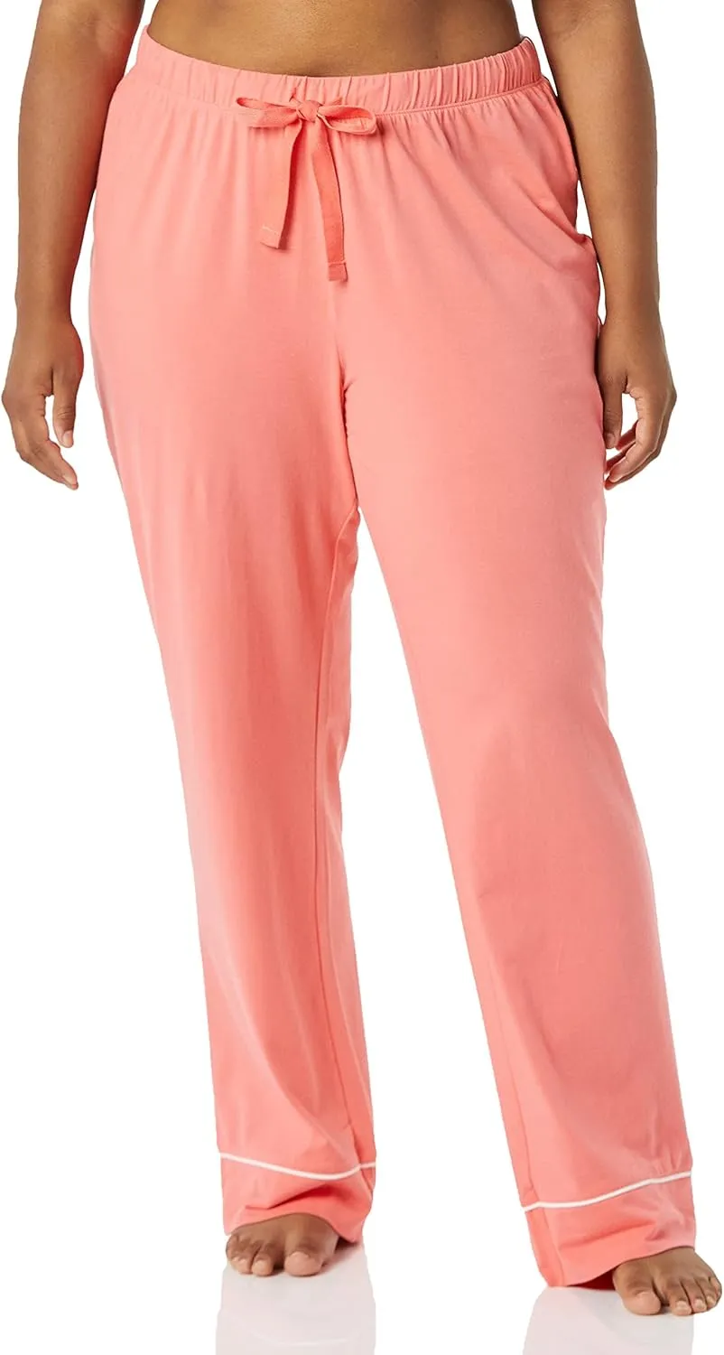 Amazon Essentials Women's Cotton Modal Long-Sleeve Shirt and Full-Length Bottom Pajama Set