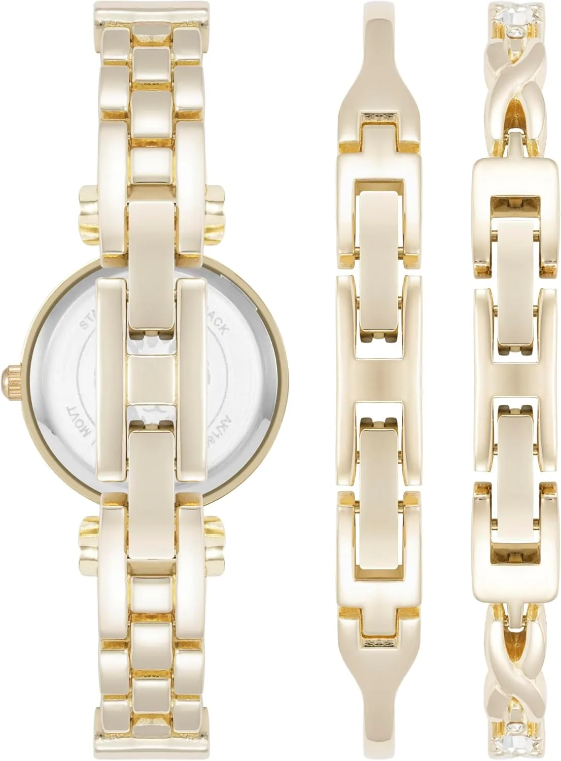 Anne Klein Women's Premium Crystal Accented Bangle Watch and Bracelet Set