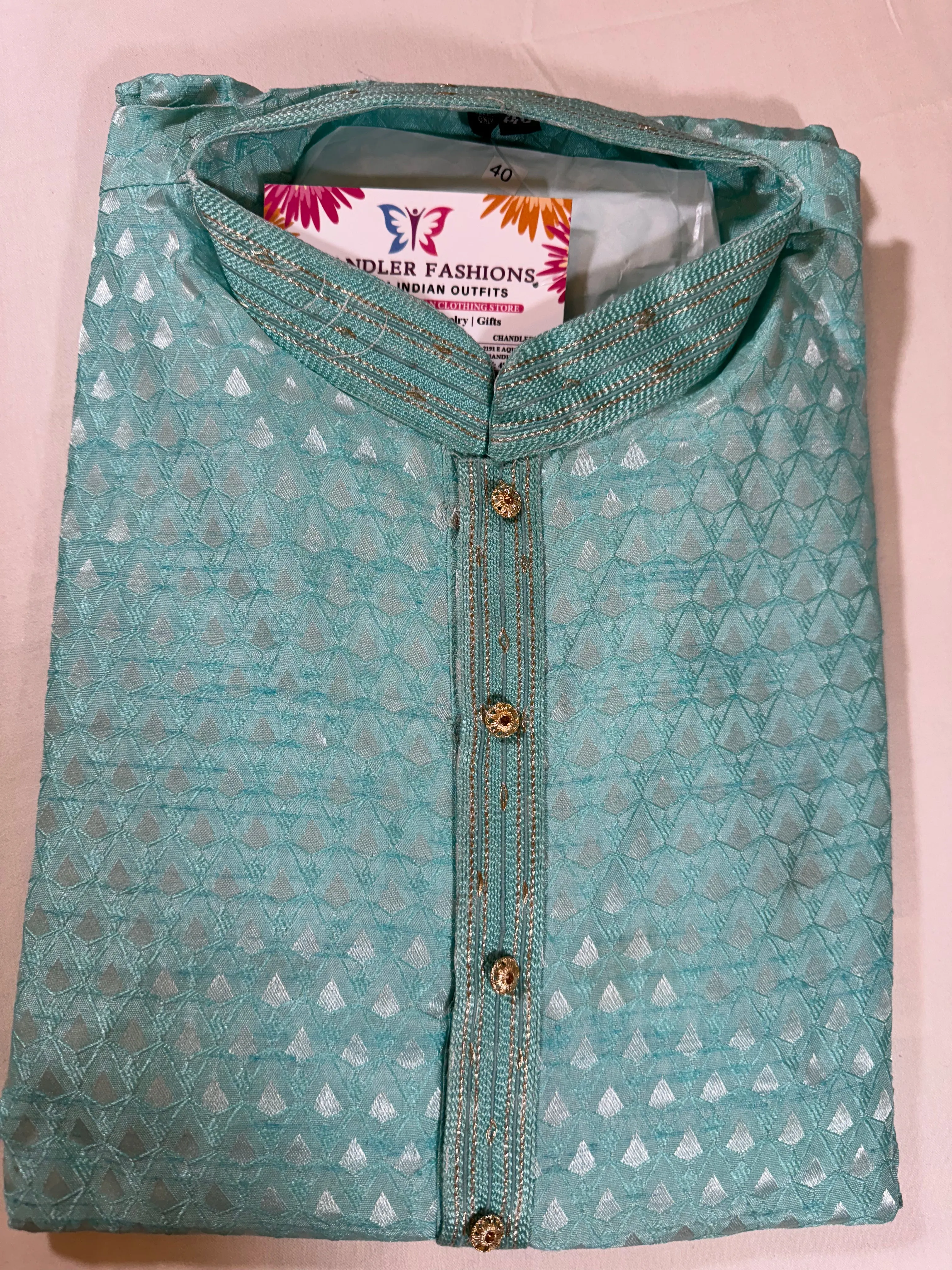 Appealing Pale Green Color Jacquard Kurta suit