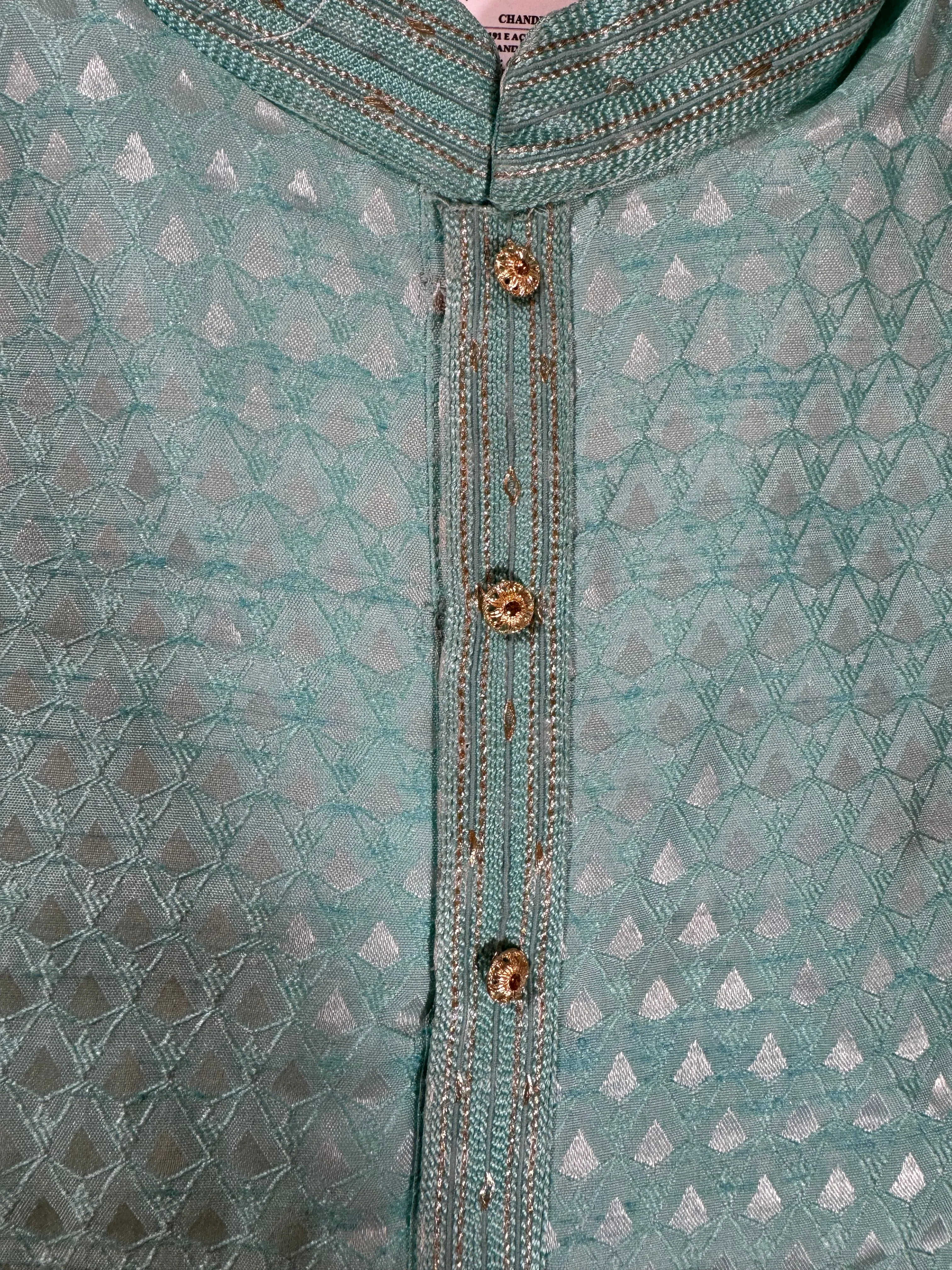 Appealing Pale Green Color Jacquard Kurta suit