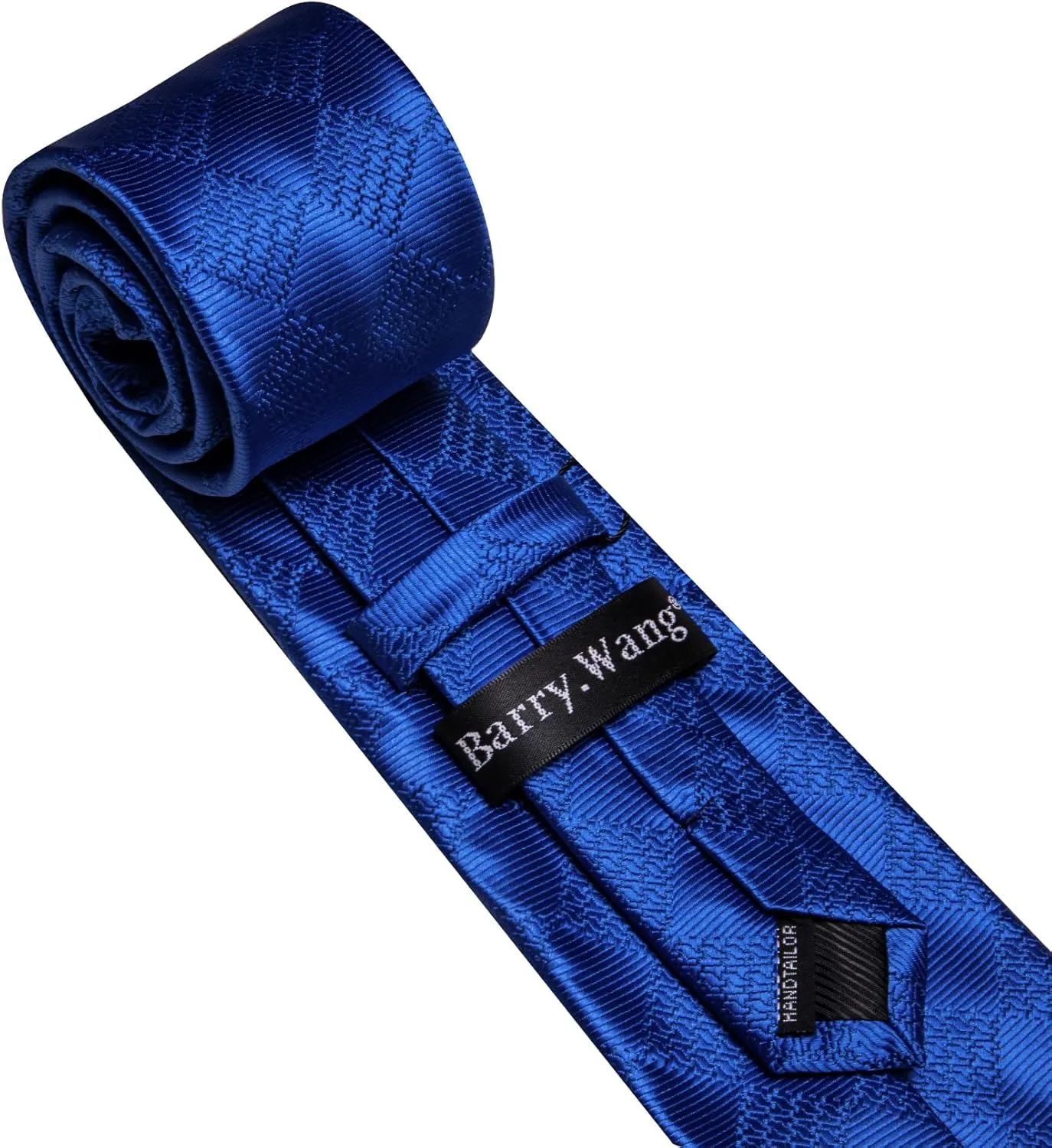 Barry.Wang Plaid Ties Check Mens Necktie Set with Handkerchief Cufflinks Classic Stripe