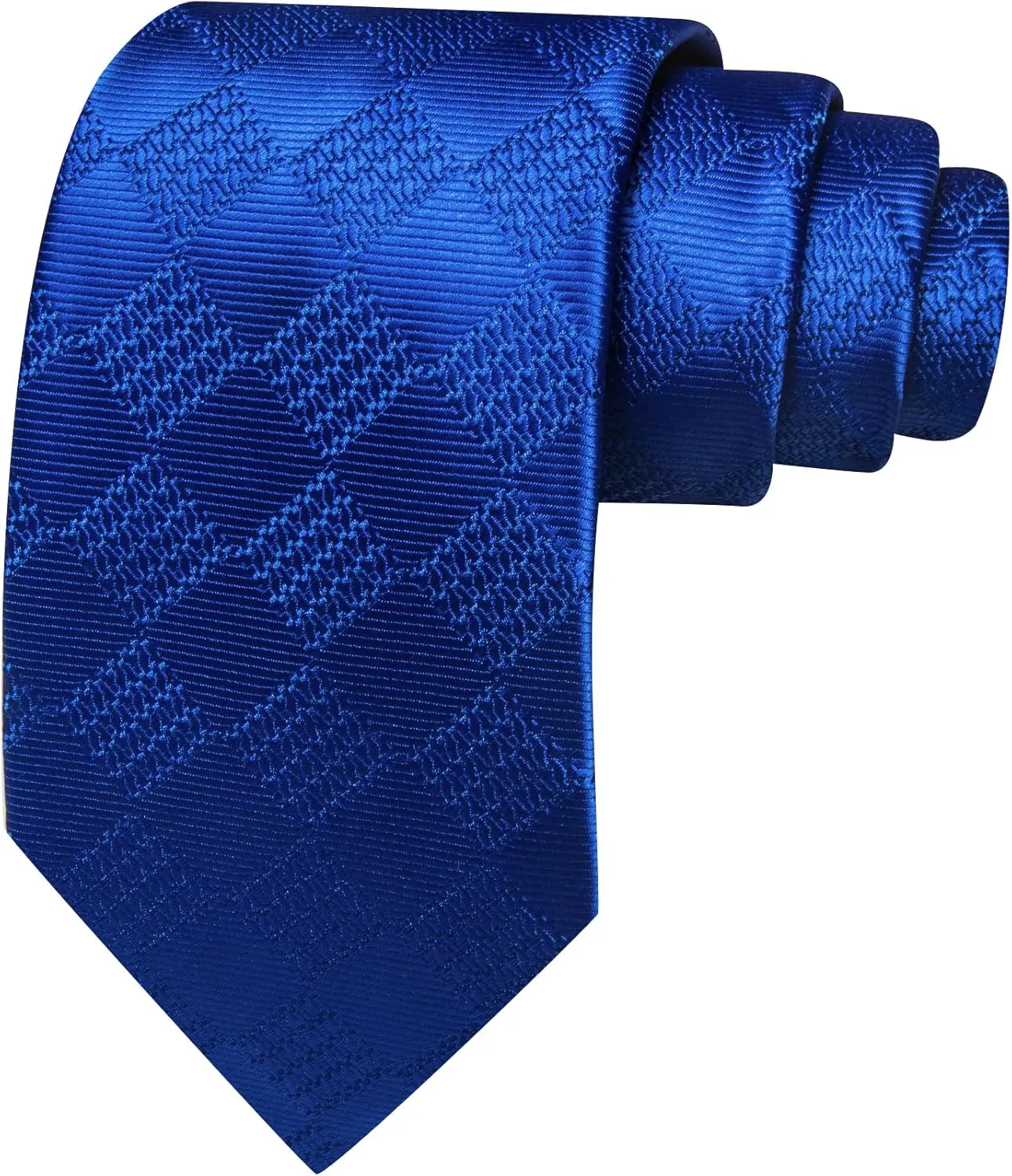 Barry.Wang Plaid Ties Check Mens Necktie Set with Handkerchief Cufflinks Classic Stripe