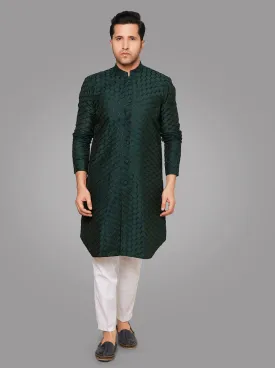 Bottle Green Kurta Pajama | TULA