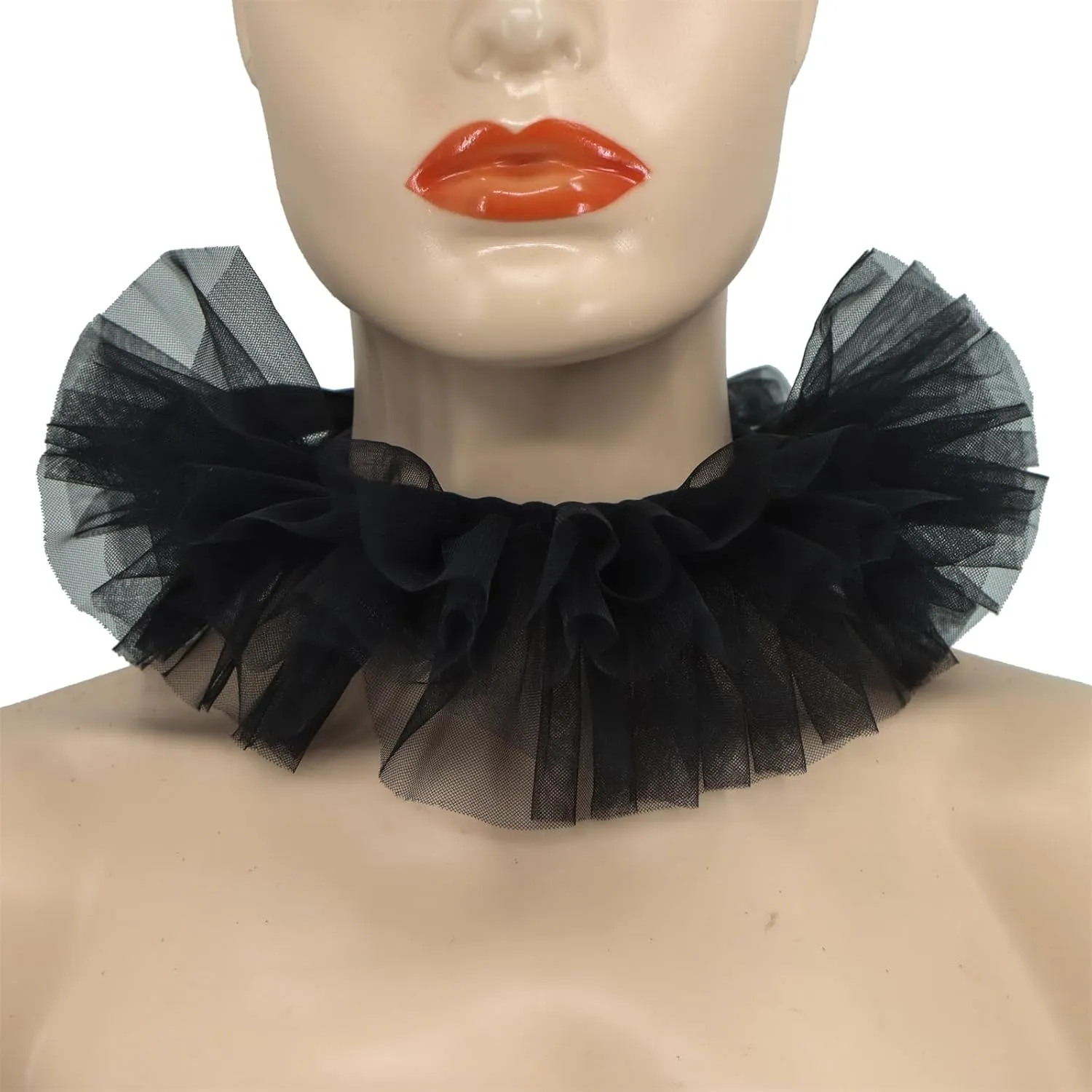 Clown Collar Renaissance Ruffle Collar with Cuffs Accessory Set Elizabethan Collar Victorian Neck Costume Cosplay Props