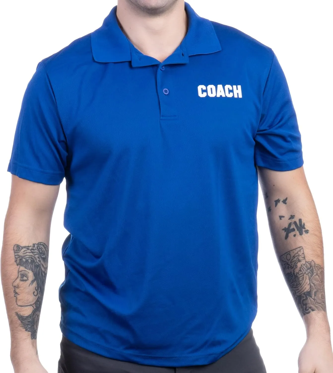 Coach | Coaching Polo Shirt - Royal Blue, Red, Green, Navy, Black Performance Men Women Collared Shirt
