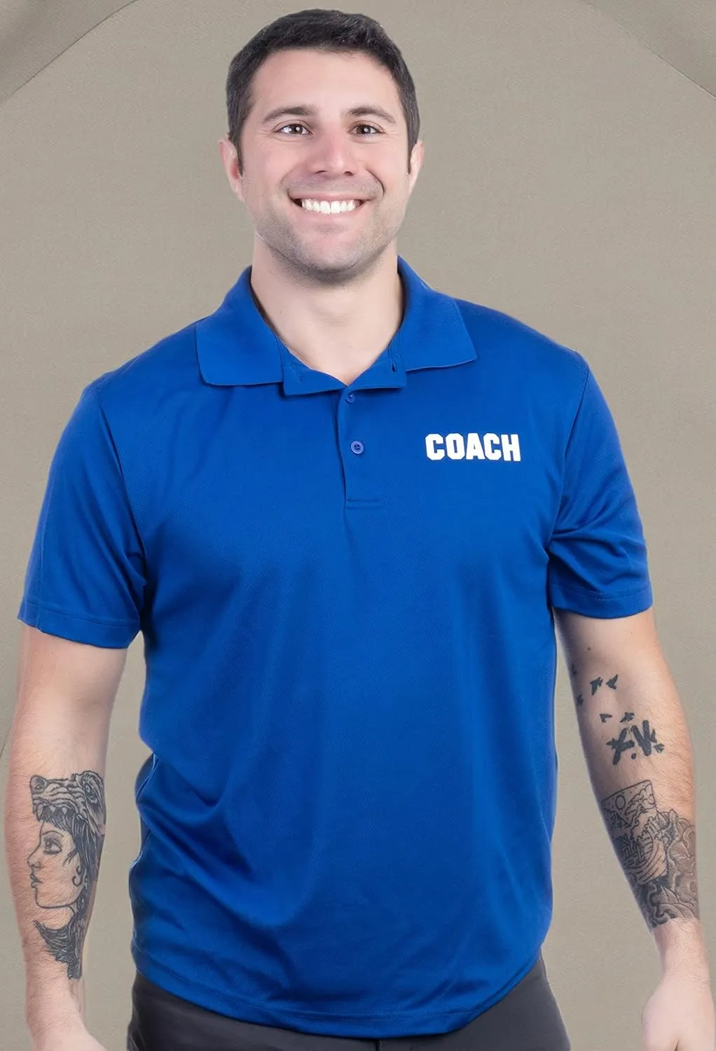 Coach | Coaching Polo Shirt - Royal Blue, Red, Green, Navy, Black Performance Men Women Collared Shirt