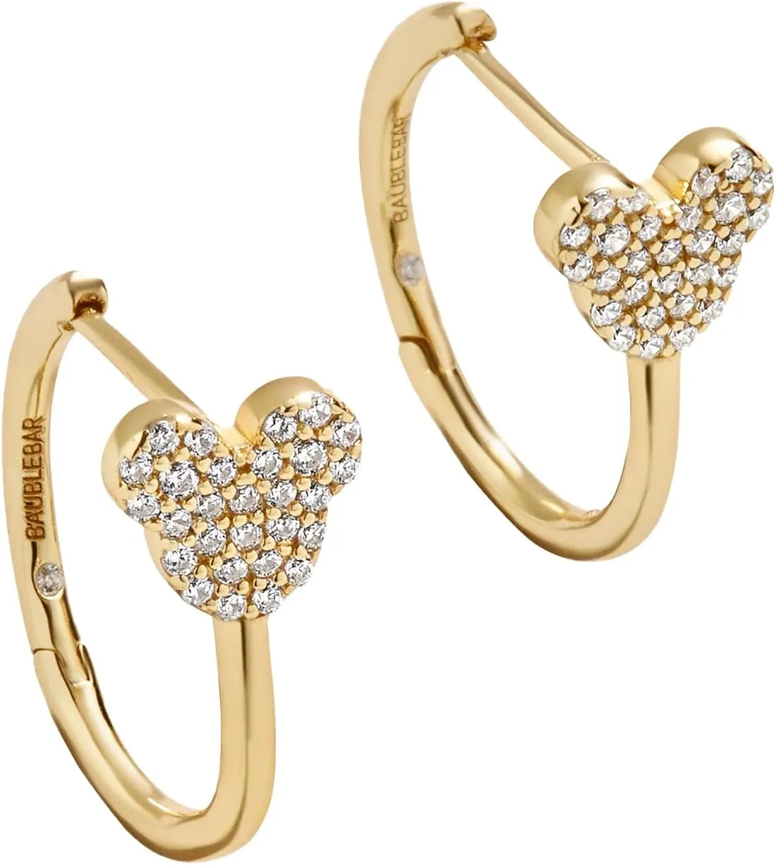 Disney's Minnie Mouse 18K Gold-Plated Sterling Silver Huggie Earrings