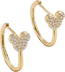 Disney's Minnie Mouse 18K Gold-Plated Sterling Silver Huggie Earrings