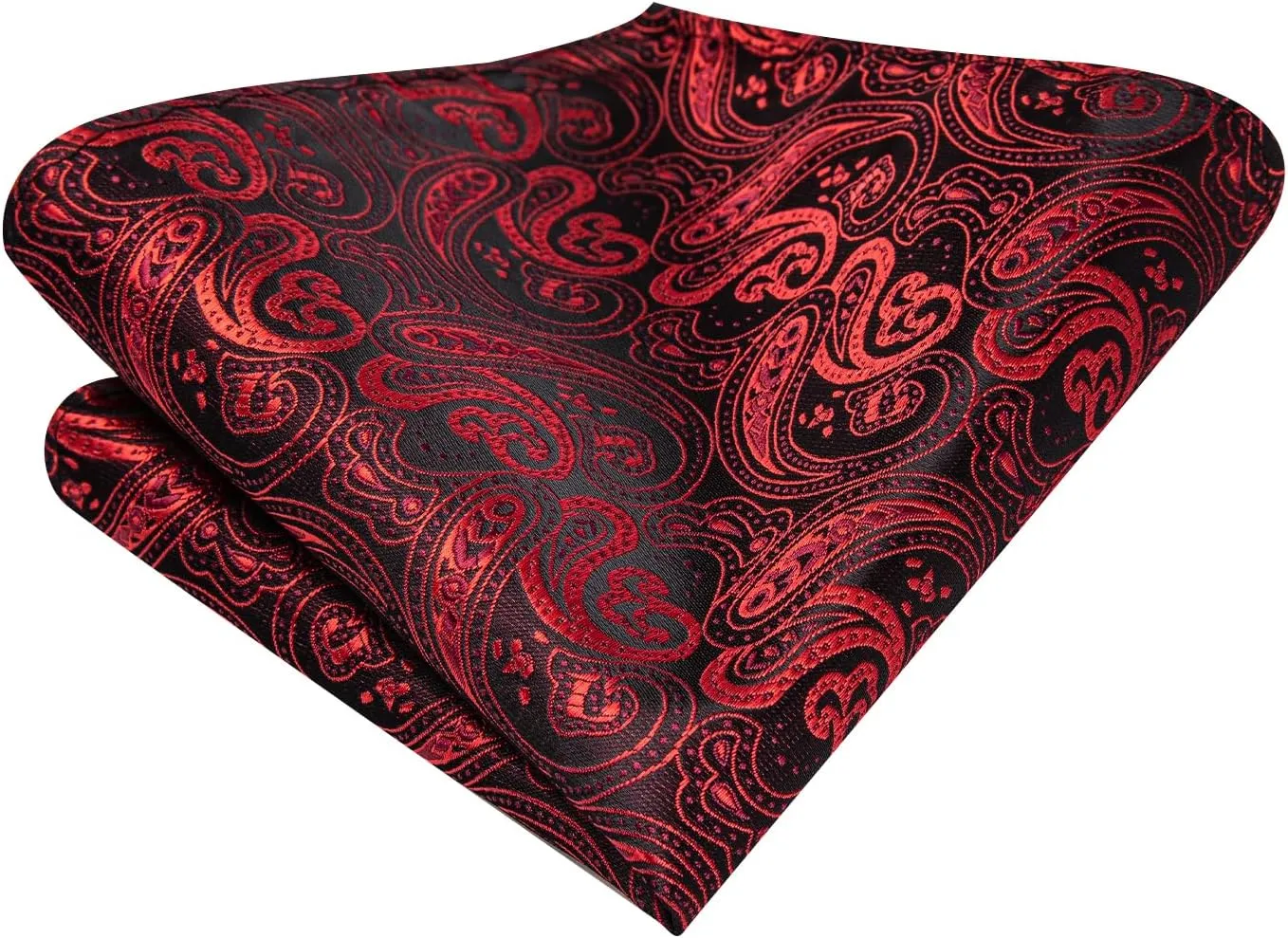Dubulle Paisley Floral Ascot Tie for Men Self Tie Mens Cravat Tie and Pocket Square Cufflinks Wedding