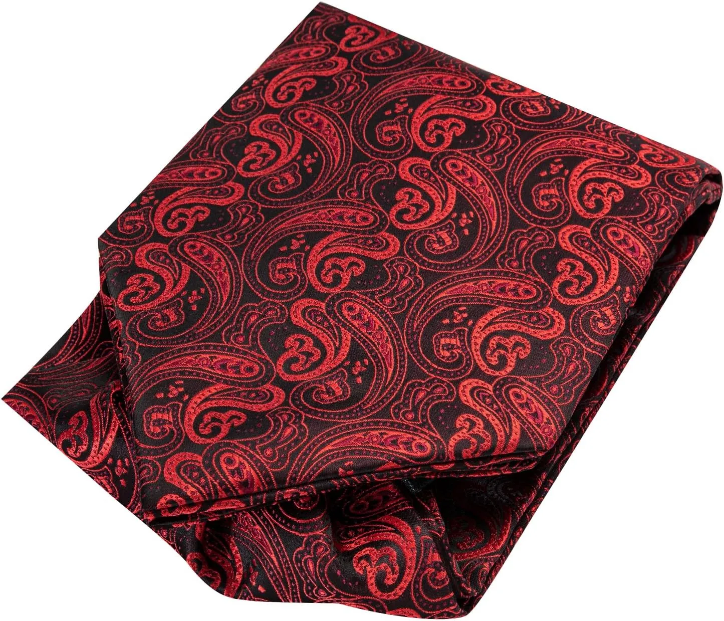 Dubulle Paisley Floral Ascot Tie for Men Self Tie Mens Cravat Tie and Pocket Square Cufflinks Wedding