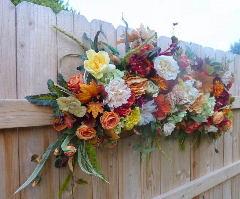 Fall Wedding Arch Flowers, Autumn Wedding
