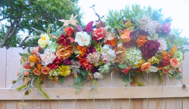 Fall Wedding Arch Flowers, Autumn Wedding
