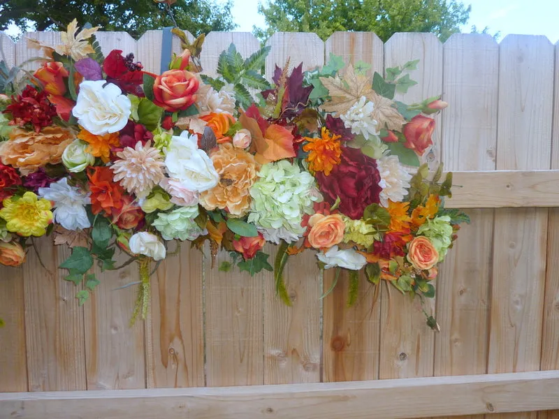 Fall Wedding Arch Flowers, Autumn Wedding