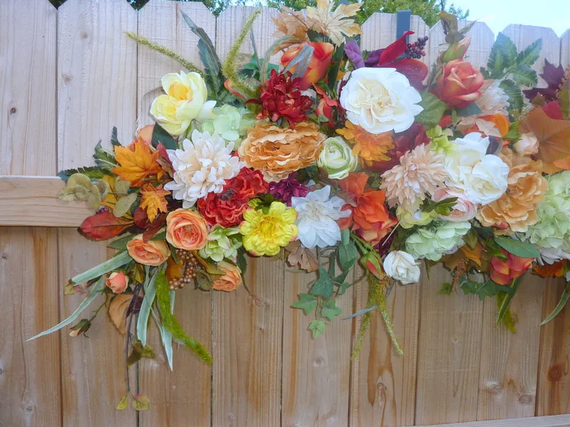 Fall Wedding Arch Flowers, Autumn Wedding
