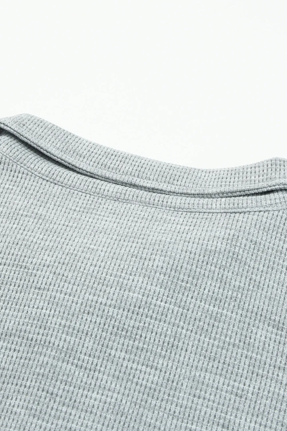 Gray Ribbed Zipper Sweatshirt & High Waist Shorts Set