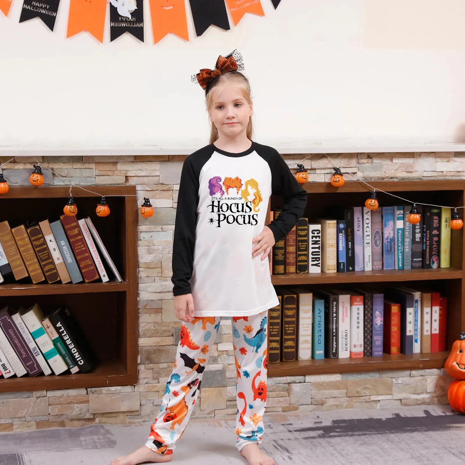 Halloween Family Pajama Trick or Treat Boo Matching Halloween Skull Print Sleepwear Family Look Pyjamas