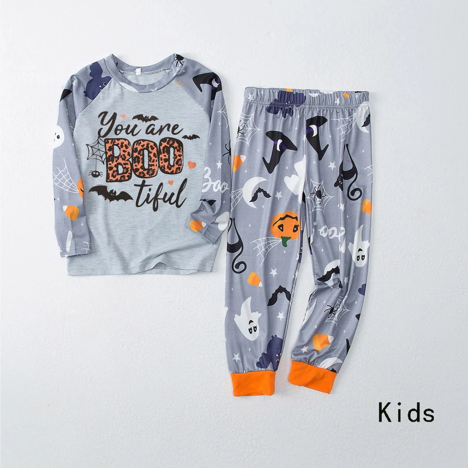 Halloween Family Pajama Trick or Treat Boo Matching Halloween Skull Print Sleepwear Family Look Pyjamas