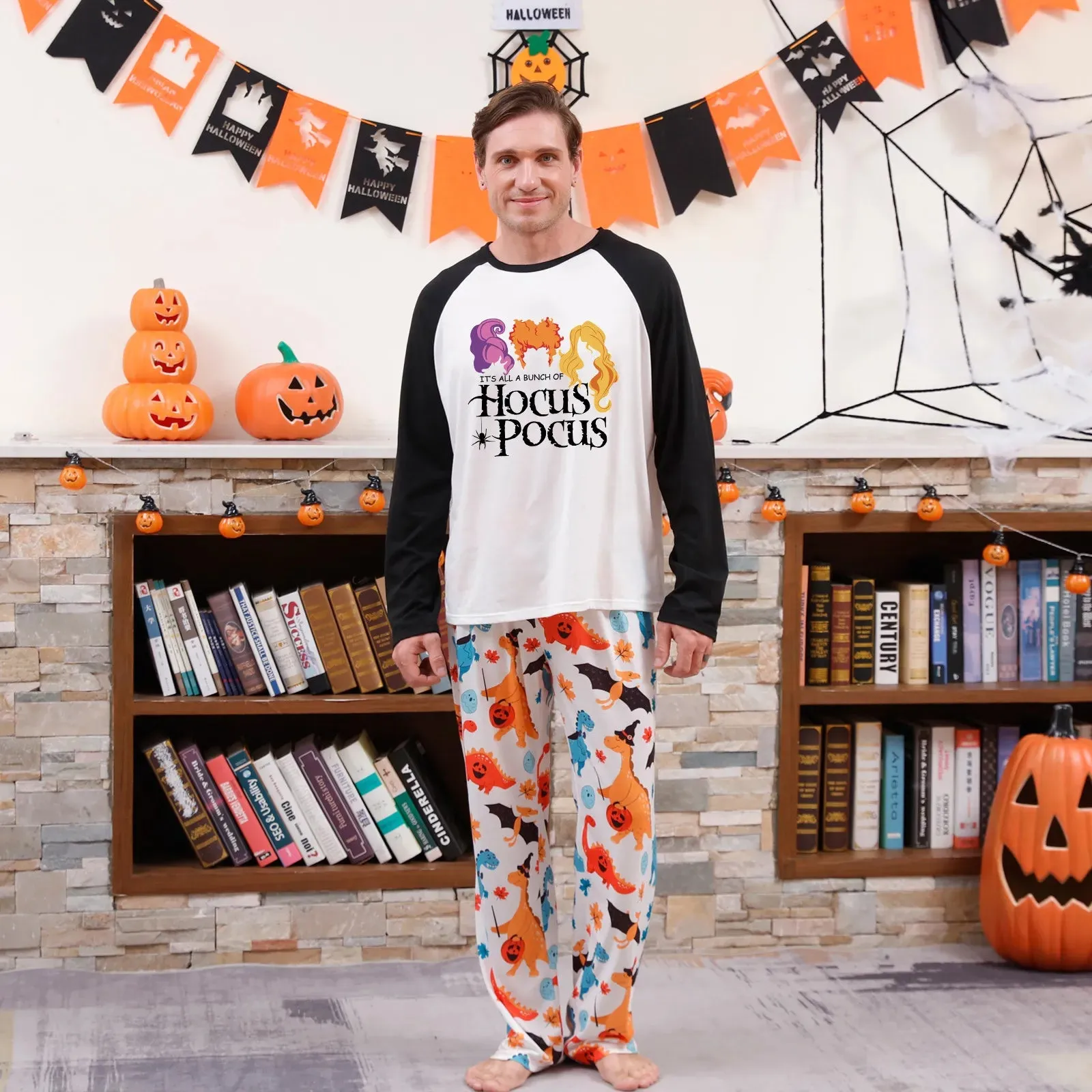 Halloween Family Pajama Trick or Treat Boo Matching Halloween Skull Print Sleepwear Family Look Pyjamas