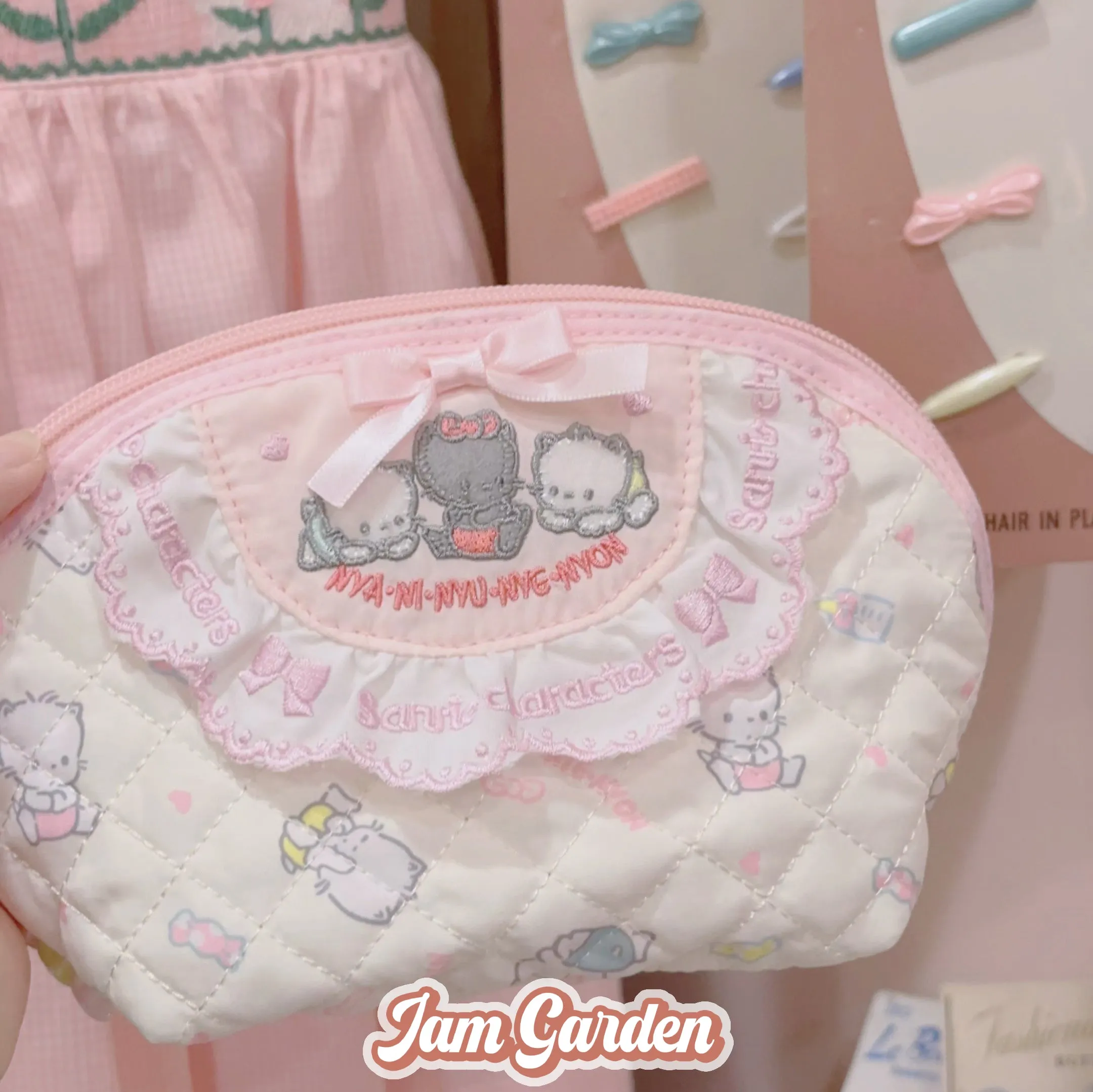 Handmade Sanrio Embroidery Tot Bag