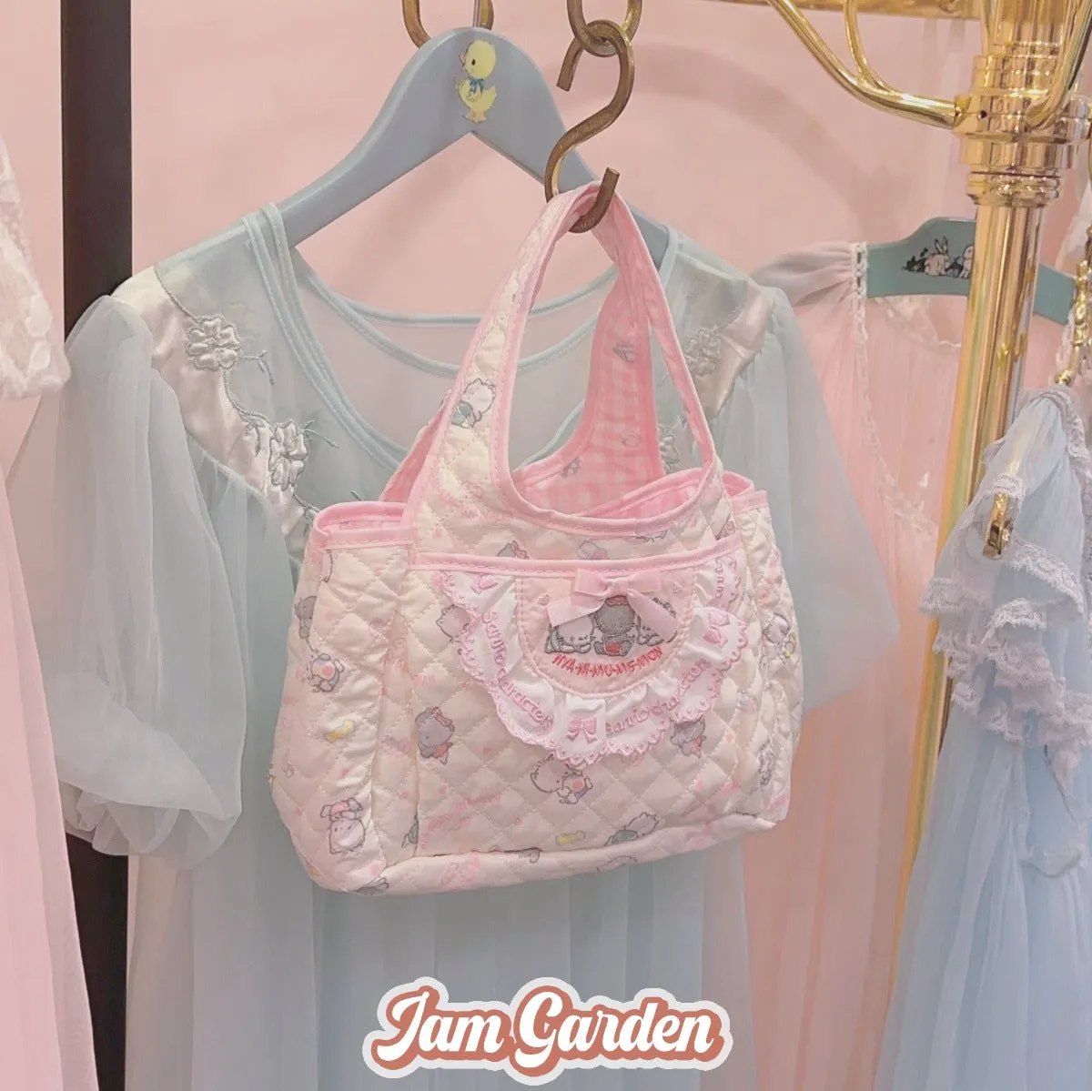 Handmade Sanrio Embroidery Tot Bag