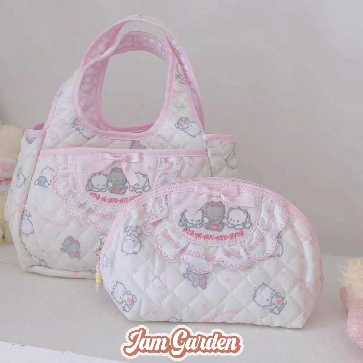 Handmade Sanrio Embroidery Tot Bag