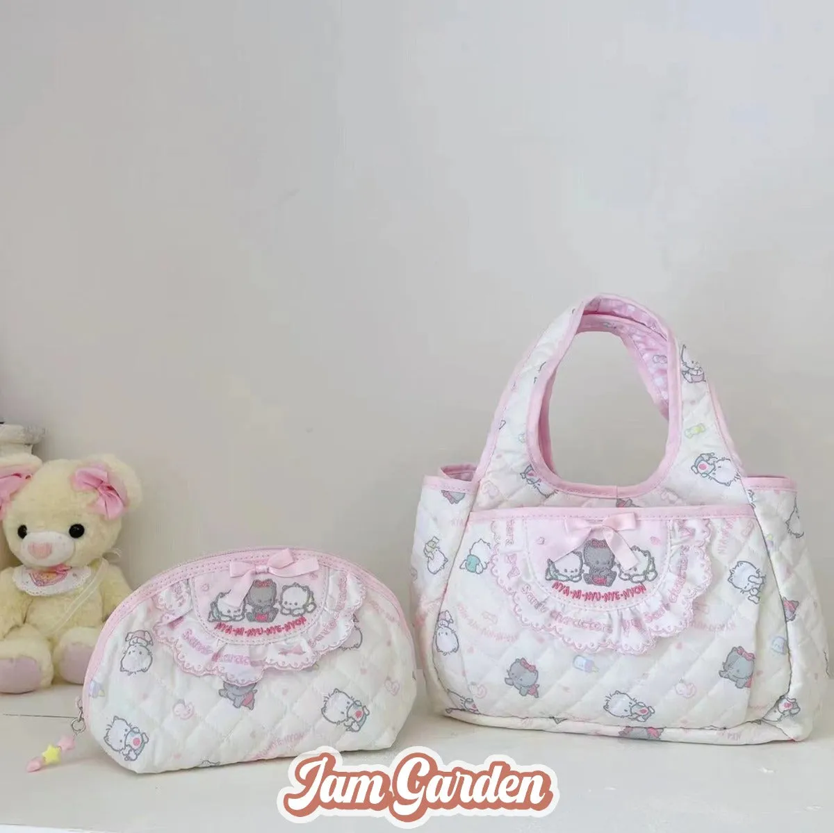 Handmade Sanrio Embroidery Tot Bag