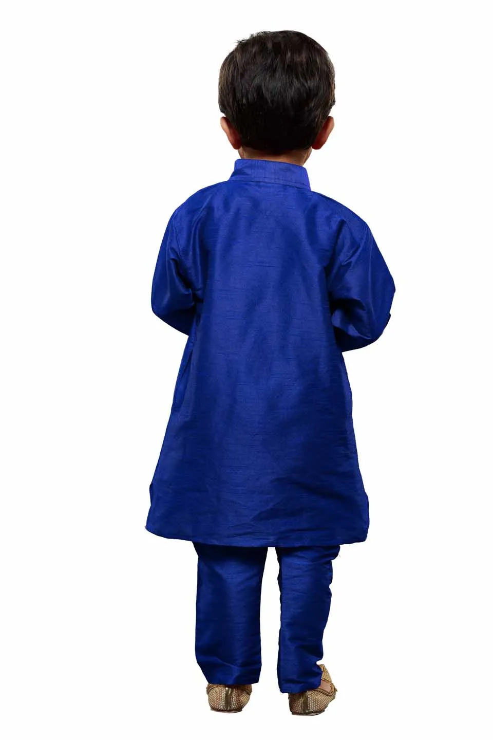Jashvi Boys Blue Solid Kurta with Churidar