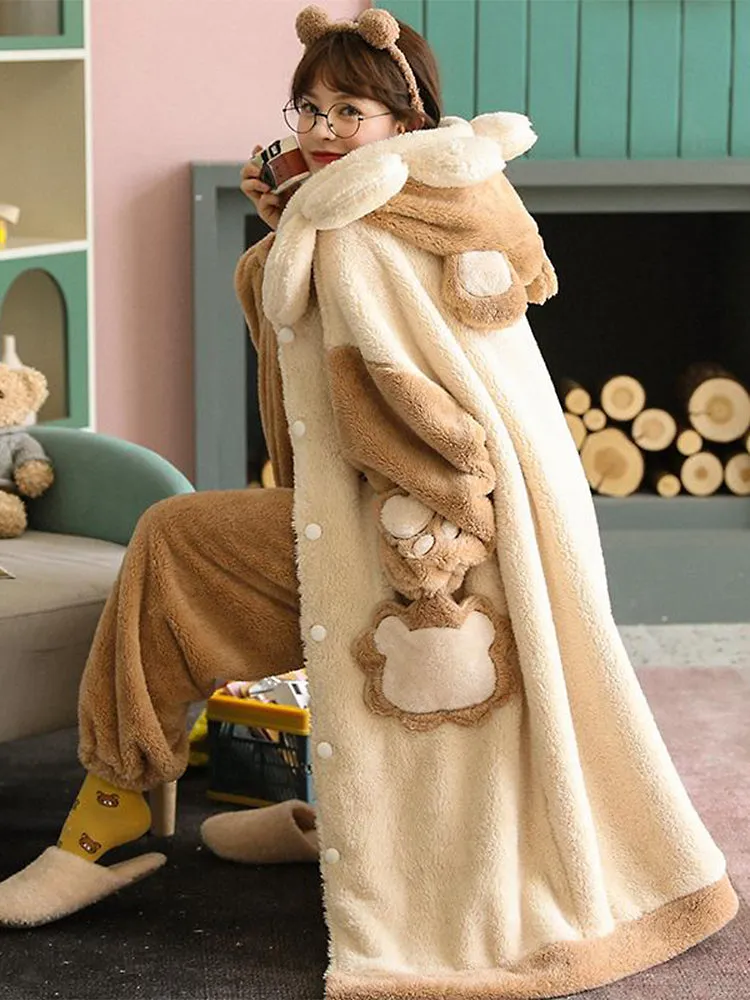 Leo Fleece Cozy Dreamy Winter Fleece Pajama Set