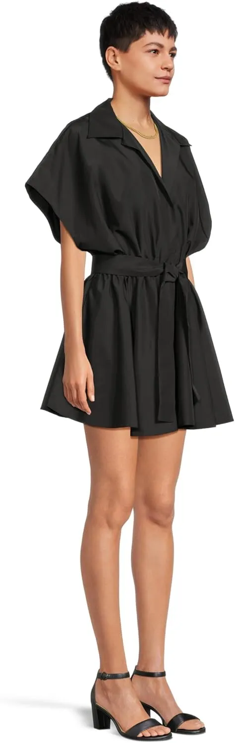 Norma Kamali Women's Super Oversized Sleeveless Boyfriend Neck Shirt Flared Mini Dress