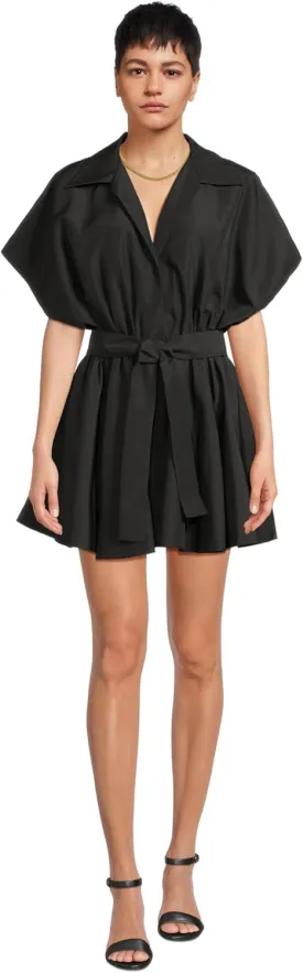 Norma Kamali Women's Super Oversized Sleeveless Boyfriend Neck Shirt Flared Mini Dress