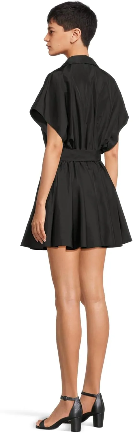 Norma Kamali Women's Super Oversized Sleeveless Boyfriend Neck Shirt Flared Mini Dress
