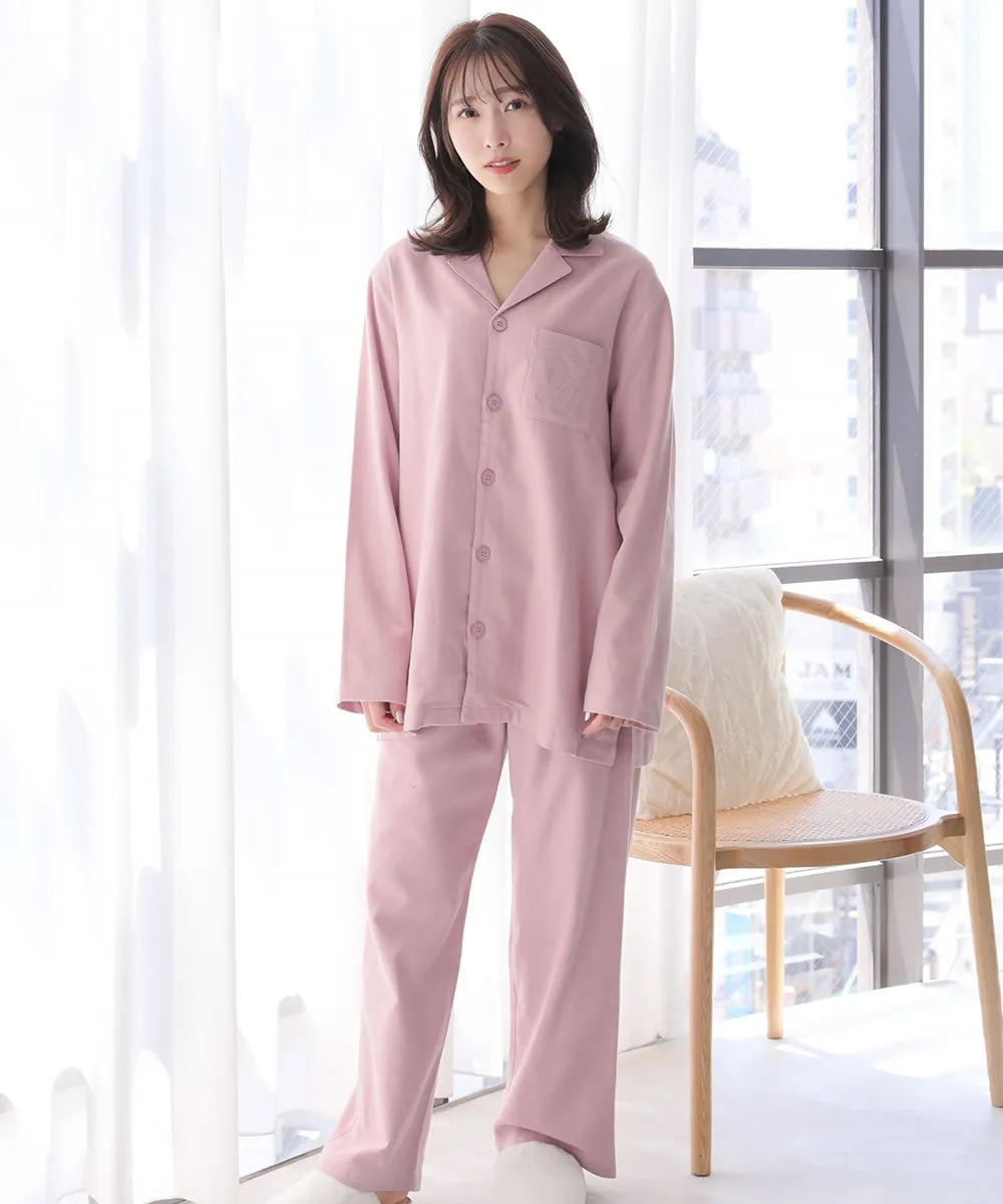 Pajamas Flannel shirt Top-Bottom Set