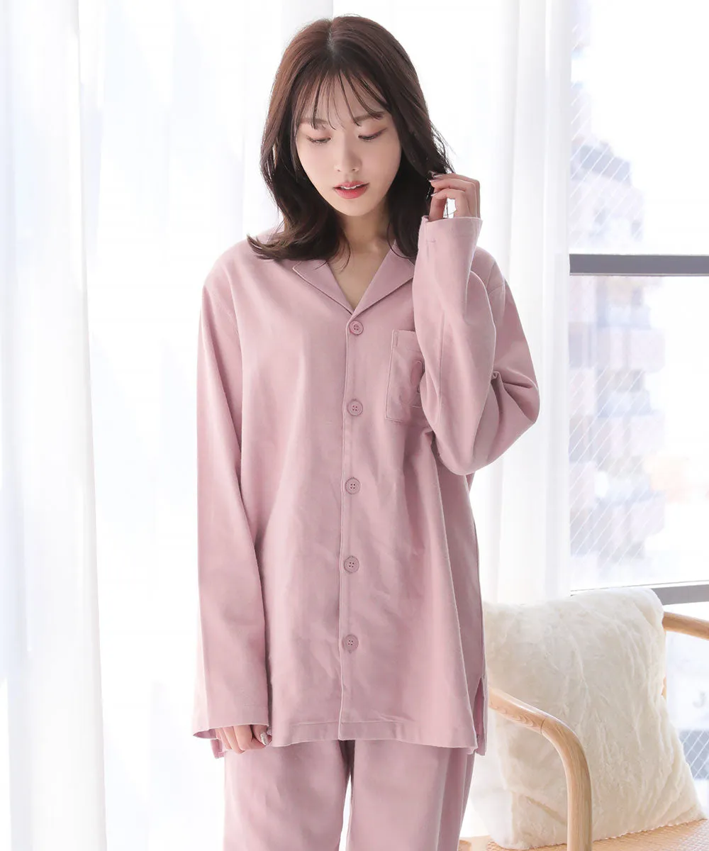 Pajamas Flannel shirt Top-Bottom Set