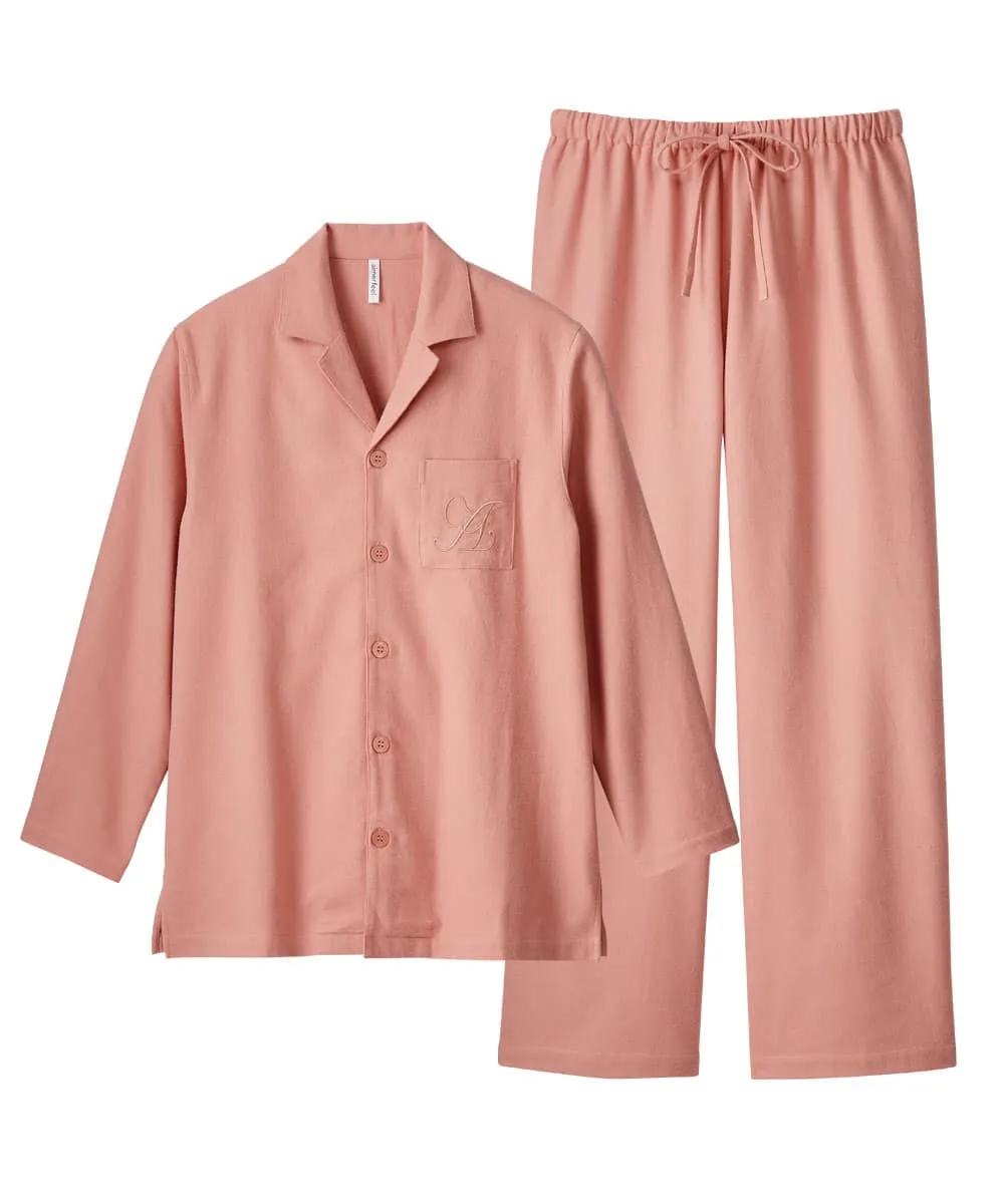 Pajamas Flannel shirt Top-Bottom Set