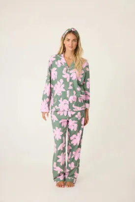 PJ SALVAGE-FIND PEACE WITHIN-OLIVE/PINK FLORAL