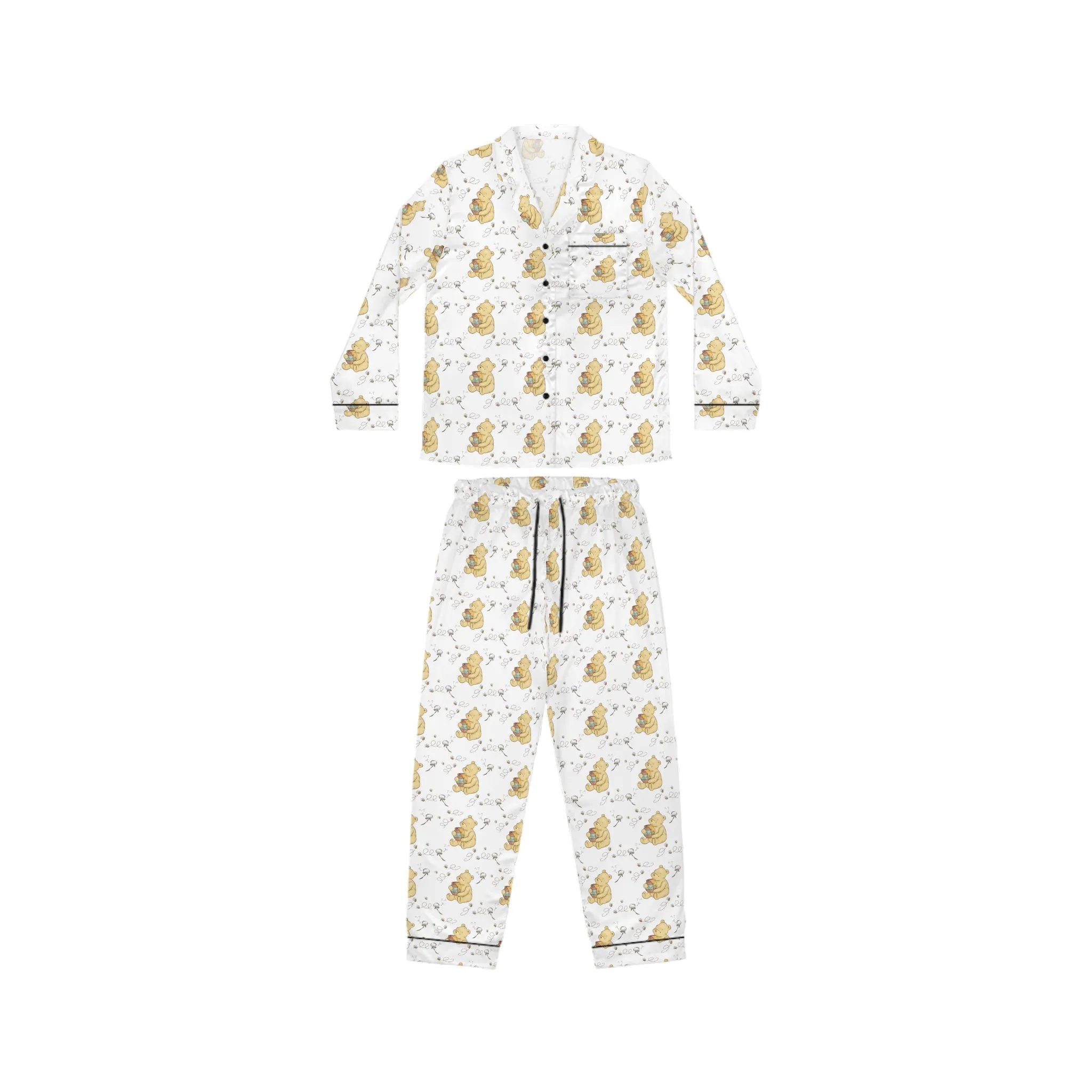 Satin Pajamas with Classic Pooh Bear Design