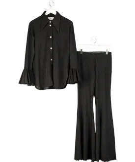 Sleeper Black Cosmos Lurex-detailing Pyjama Set UK M