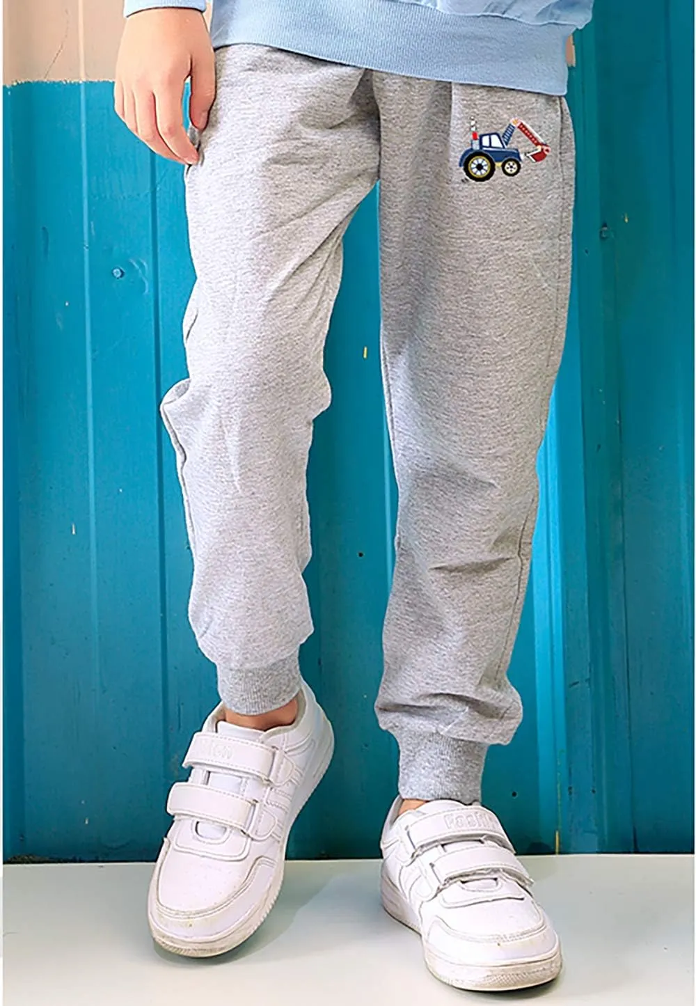 Toddler Boys Cotton Pull-On Sweat Pants, Cartoon Print Jog Sweatpants 2-Pack