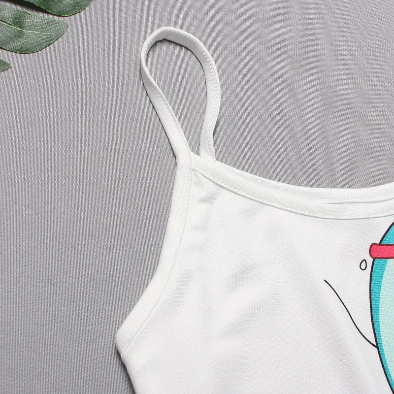 VenusFox Women's Sleepwear Cute Cartoon Print Short Set Pajamas for Women  Pajama Set Sweet Short Sleeve T Shirts & Shorts Summer Pajama