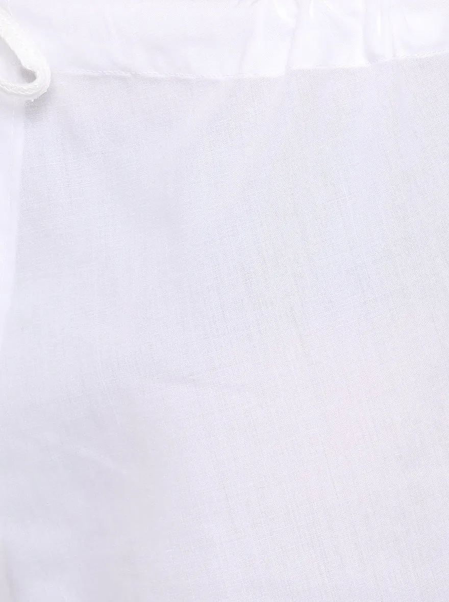 White & Pink Kurta Set | Azania