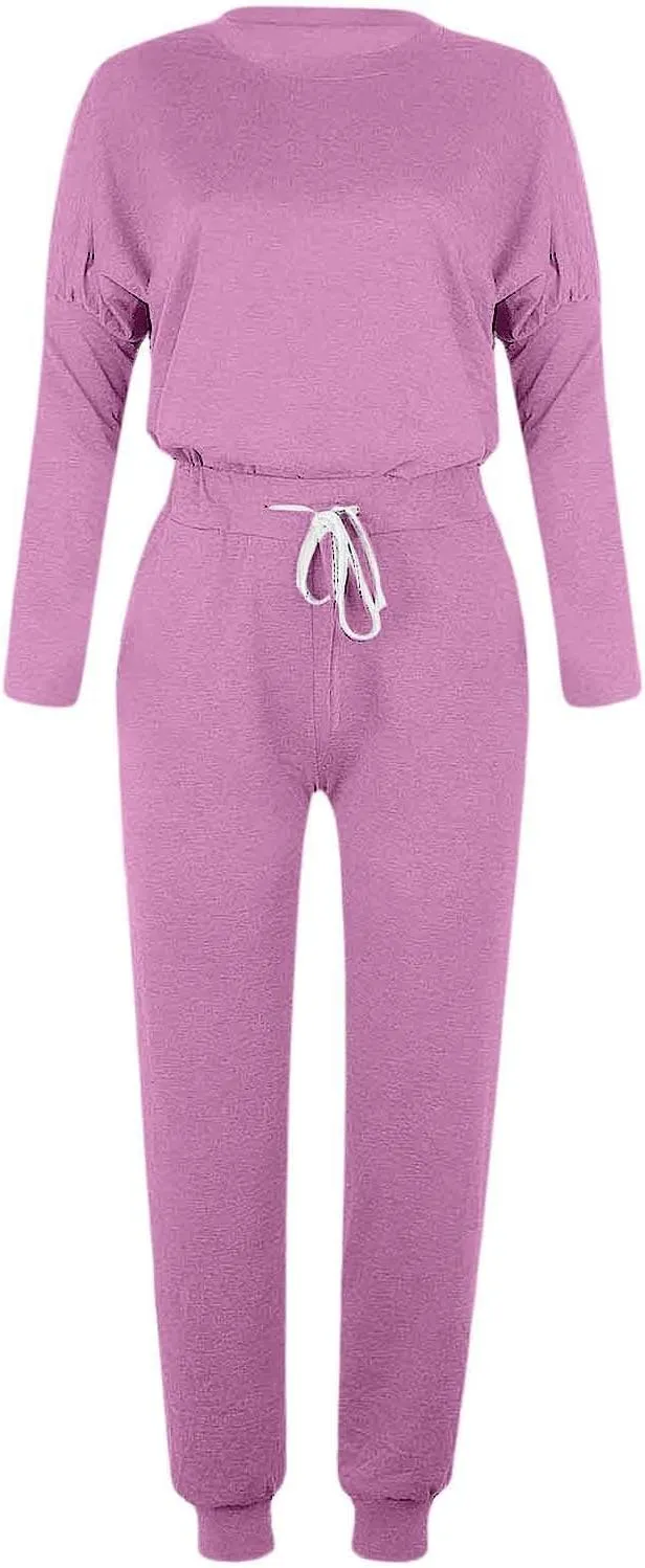 Womens Jogger Set Two Piece Lounge Set Long Sleeve Tops Jogger Sweatpants Track Sweats Suits Loungewear Pajama Sets