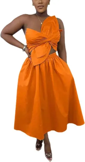 Women's Vacation Dress Sexy Cut Out Backless Floral Knot Sleeveless Pocket A Line Maxi Dress